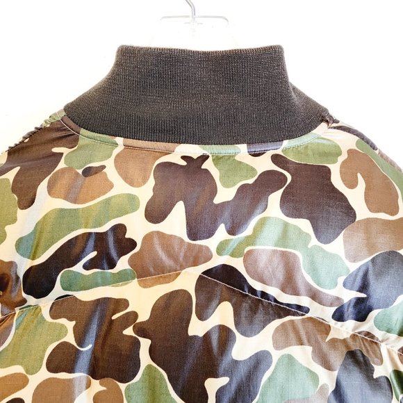 VTG Gander Mountain Convertable Camo Goose Down Puffer Jacket Vest Coat -XL - Picture 7 of 16